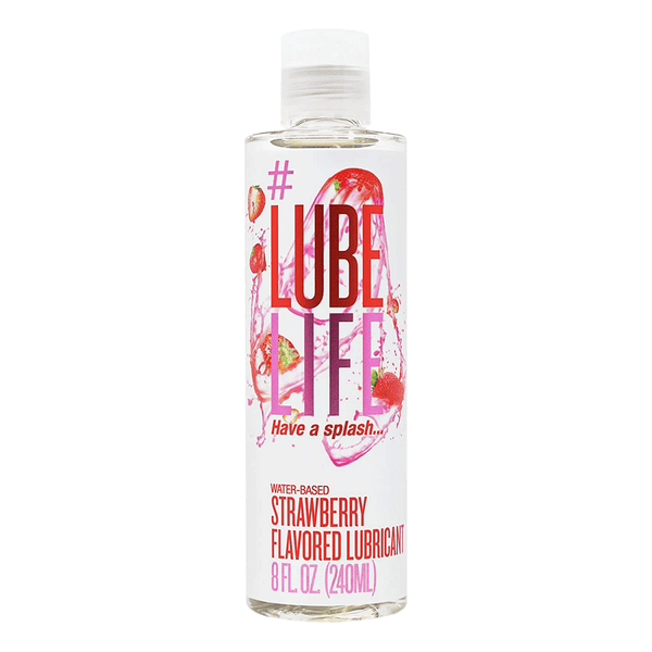 LubeLife Water Based Lubricant for Men and Women - Strawberry (8 Fl Oz)