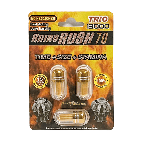 Rhino Rush 70 Trio 13000 Pill (3 Capsules)